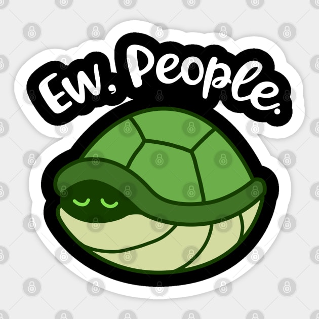 Funny Turtle Gifts Men Introvert Gift Kids Introverts Turtle Sticker by PomegranatePower